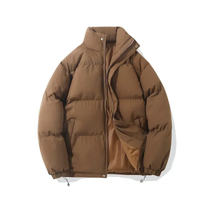 Streetwear d'hiver pour hommes Veste matelassée imperméable et chaude avec fermeture à glissière Effet bulle Manteau à la mode de meilleure qualité - Product Image 1