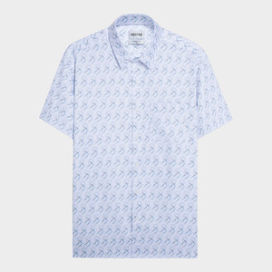 Aristino เสื้อพิมพ์ลายไม้ไผ่สำหรับผู้ชาย, เสื้อทรงพอดีตัวแขนสั้นต่อต้านริ้วรอยเป็นมิตรกับสิ่งแวดล้อม - Product Image 1