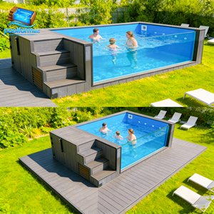 Multifunctional Ready-to-Use Outdoor Spa Pool Smart Pump Above Ground Fiberglass Swim Ponds Sales <b>Frame</b> pool - Product Image 4