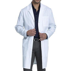 New Trend Hospital Doctor Bata de laboratorio con el mejor diseño Bata de laboratorio blanca médica de manga larga con colores personalizados - Product Image 1