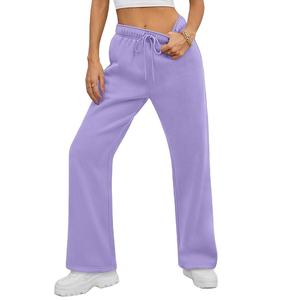 Nouveau bon design professionnel personnalisé jambe droite femmes pantalons de survêtement cordon taille surdimensionné rayé pantalon pour les femmes - Product Image 1