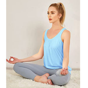 Breathable Womens Tank <b>Top</b> Racerback Fitness Cotton Yoga Workout Tank <b>Tops</b> - Product Image 1