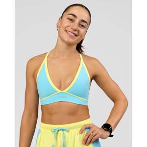Sujetador Deportivo Acolchado Breeze Stamina para Mujeres Activas, Algodón Suave, Talla Grande, Estampado, XS, Color Limón del Mar Báltico - Product Image 6