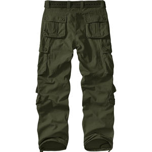 Pantalon cargo décontracté pour hommes, coupe ajustée, rangement multi-poches et tissu confortable pour un usage quotidien ou des aventures en plein air - Product Image 6