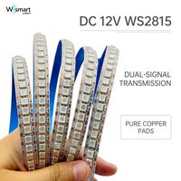 Tira de Luces LED RGB Direccionables WS2815 de 12V CC, 30/60/144 Píxeles Programables, Cinta de Píxeles IP20-IP68 Resistente al Agua para Iluminación de Hoteles