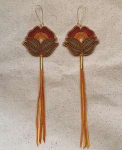 Boucles d'oreilles Boho faites à la main pour femmes nouvelle mode décorative fête Floral perlé graines de riz boucles d'oreilles goutte - Product Image 1