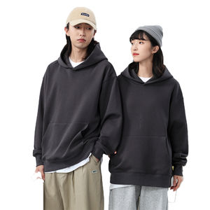 เสื้อสเวตเตอร์แบบสวมหัวมีฮู้ดสำหรับผู้ชายเสื้อสเวตเตอร์ฤดูหนาวแบบลำลองมีกระเป๋าด้านหน้าพิมพ์ลายย้อมสีเรียบ - Product Image 5