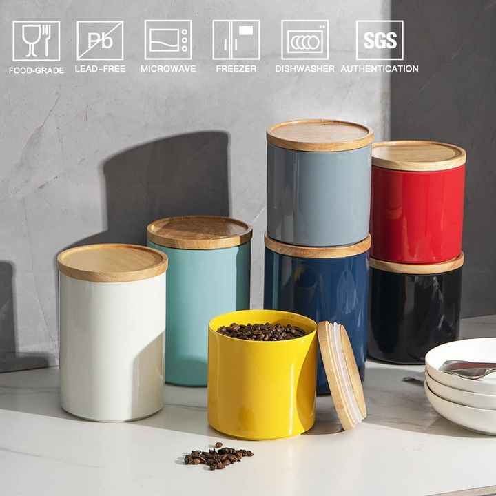 MERIGLARE Juego De 3 Botes Metálicos Para Café, Té Y Azúcar - 1200 Ml Cada Uno, Rosa, Almacenaje Hermético Para Cocina