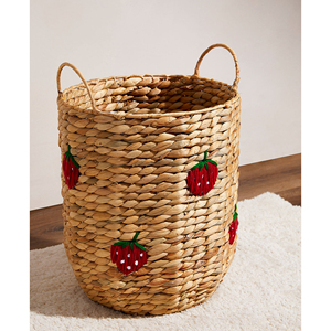 Adorables grands paniers tissés haute qualité pépinière jacinthe d'eau paniers fraises paniers à linge fabriqués au Vietnam - Product Image 4