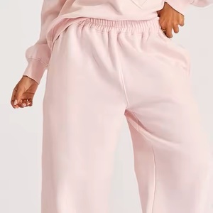 Fabricant en gros OEM ODM Pantalons de survêtement décontractés en coton 100% de poids moyen, brodés, couleur unie, coupe droite, jambe large pour hommes - Product Image 4