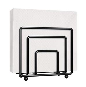 Porte-serviettes en métal élégant avec couleur noire faite à la main pour le rangement de la table à manger et la décoration de la cuisine de restaurant - Product Image 4