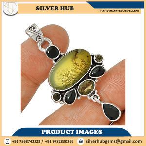 เครื่องประดับจี้หิน shazar ที่มีชื่อเสียงของเงินสเตอร์ลิง925ขายดีที่สุดในราคาที่ดีที่สุดคนรักในอุดมคติของเครื่องประดับธรรมชาติที่ไม่ซ้ำกัน - Product Image 4