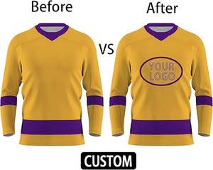 Maillots de hockey personnalisés, impression par sublimation en usine, commandes en gros, maillot de hockey respirant, qualité professionnelle, vêtements d'équipe personnalisés - Product Image 4