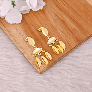 Custom Design Brass Earring <b>Antique</b> Vintage Brass Earring for Women High-quality Brass <b>Gold</b> Plated Studs Earrings Bulk Order - Product Image 3