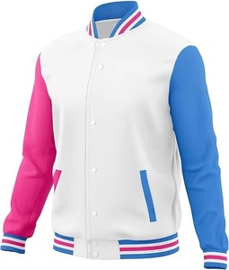 LOW MOQ Oem Manufacturer High Quality Embroidery Men College Leather Sleeves Custom Baseball Letterman Varsity <b>Jacket</b> - Product Image 2