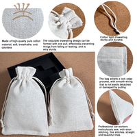 Pochette en coton avec cordon de serrage, logo personnalisé, réutilisable, écologique, sac en coton en gros pour emballage de cadeaux et de bijoux