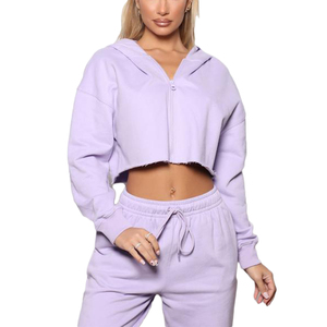 Sweat-shirt à capuche en coton à manches longues pour femme, Logo personnalisé, sport - Product Image 3