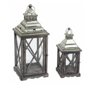 Juego de calidad premium de tres linternas de madera hechas a mano, candelabros de diseñador de tamaño personalizado, superventas para Navidad - Product Image 6