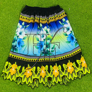 High-Waist Pacific Island Wear Chuuk Polynesian Print Knee Length Micronesian <b>Skirt</b> Women - Product Image 3