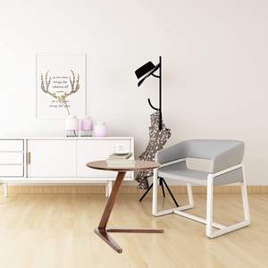 THCT - 0046 Table d'appoint ronde en bois massif OEM Table d'appoint ronde en bois massif pour meubles de salon - Product Image 2