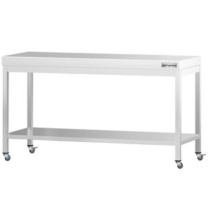 โต๊ะกลางสแตนเลสเชิงพาณิชย์ PREMIUM - 2000x700 มม. - พร้อมชั้นวางด้านล่าง - Product Image 5