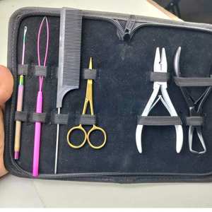 Best Deal INTENSE SURGICAL 6pcs Stainless Steel <b>Hair</b> Extension <b>Tool</b> Kit Beading Plier <b>Set</b> I-Link Micro Ring Threader Wire - Product Image 2