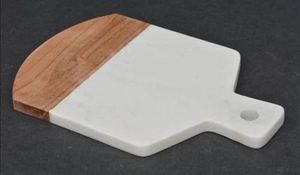 Tabla de cortar de madera de acacia de mármol con logotipo personalizado al por mayor, tabla de cortar de charcutería de queso, estilo clásico, pan de queso rectangular - Product Image 3