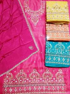 ชุดปาร์ตี้ผ้าไหมปักด้วยมือดีไซน์เนอร์ทันสมัยสำหรับผู้หญิงสไตล์อินเดียแฟชั่นงานปาร์ตี้แบบดั้งเดิม - Product Image 4