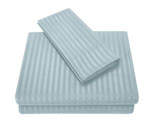 1800tc Ai Cập satin cotton giường đặt mềm màu xanh đỏ sọc 4 Mảnh hiện đại vua Kích thước tấm đặt khách sạn chất lượng polyester sợi nhỏ - Product Image 2