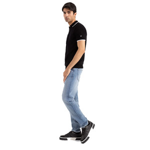 Wholesale Custom Made Men Black Casual Polo <b>T</b> <b>Shirt</b> With Zipper Turn Down <b>Collar</b> And Short Sleeves Men Polo <b>Shirts</b> - Product Image 2