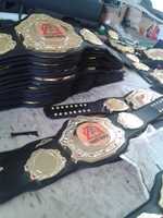 Ceintures de champion unisexes, accessoires de grappling en cuir véritable/artificiel, fabriquées au Pakistan