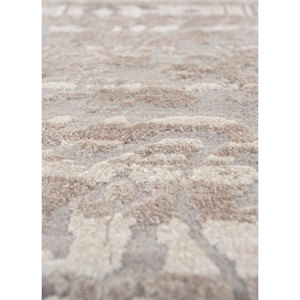Tapis Konstrukt Classic fait main en laine bleue et soie de bambou, épaisseur 10 mm, motif rectangulaire médaillon, viscose pour la maison HWB-5015 - Product Image 3