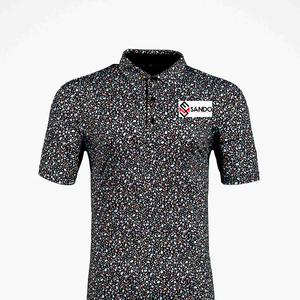 Manga corta de alta calidad para hombres para Polos Jersey de impresión completa informal con 3 botones para golf - Product Image 5