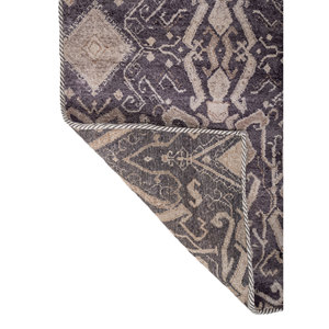 Alfombras de Bambú y Seda Tejidas a Mano con Patrón Geométrico Rosa y Morado Someplace Time AKBS-1160(FR) para Sala de Estar, Alfombras Jaipur US - Product Image 5