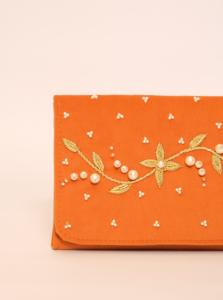 กระเป๋าคลัทช์ปักลายสำหรับงานตอนเย็นของผู้หญิงทำมือหรูหรากระเป๋าคลัทช์กำมะหยี่ประดับด้วยไข่มุกสำหรับงานปาร์ตี้และงานแต่งงาน - Product Image 2