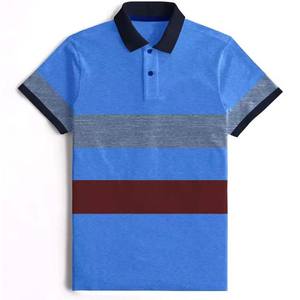 High Street <b>Men's</b> Summer Fashion Short Sleeve <b>for</b> Polo <b>Shirt</b> Custom Design Breathable Cotton Printed Contrast Color Casual Style - Product Image 5