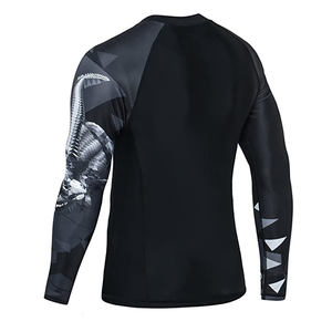เสื้อรัดรูปแขนยาว BJJ ผ้ายืดพิมพ์ลายซับลิเมชัน - Product Image 3