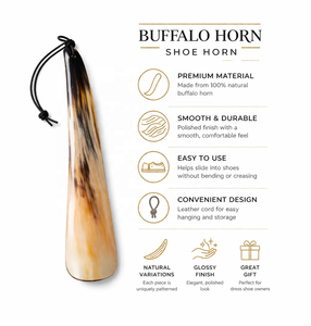 Premium Buffalo Horn <b>Shoe</b> Horn Handmade Natural Durable Smooth Finish Eco Friendly Luxury <b>Shoe</b> Helper Ergonomic Design Gift - Product Image 5