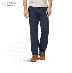 Jeans de Mezclilla Azul Sólido para Hombre, Estilo Informal y Formal de Negocios, Corte Recto y Ajustado, Transpirables, Servicio OEM, Estilo Hip Hop, Primavera-Otoño - Product Image 1