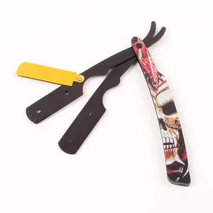 Maquinilla de afeitar recta de acero inoxidable plegable, navaja de afeitar recta - Product Image 1