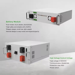 Batterie industrielle LiFePO4 102,4 kWh 512 V 200 Ah, système de stockage d'énergie solaire haute tension, armoire extérieure commerciale IP65 - Product Image 5