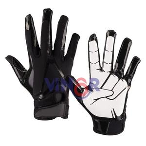 Gants de receveur de football américain en cuir personnalisés pour adultes et jeunes, imperméables, de haute qualité, fabriqués au Pakistan - Product Image 2
