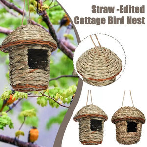 Nichoir pour oiseaux en paille écologique en gros |   Nichoir à colibris naturel tissé à la main pour <span class=keywords><strong>les</strong></span> <span class=keywords><strong>arbres</strong></span> de jardin et la décoration extérieure - Product Image 6