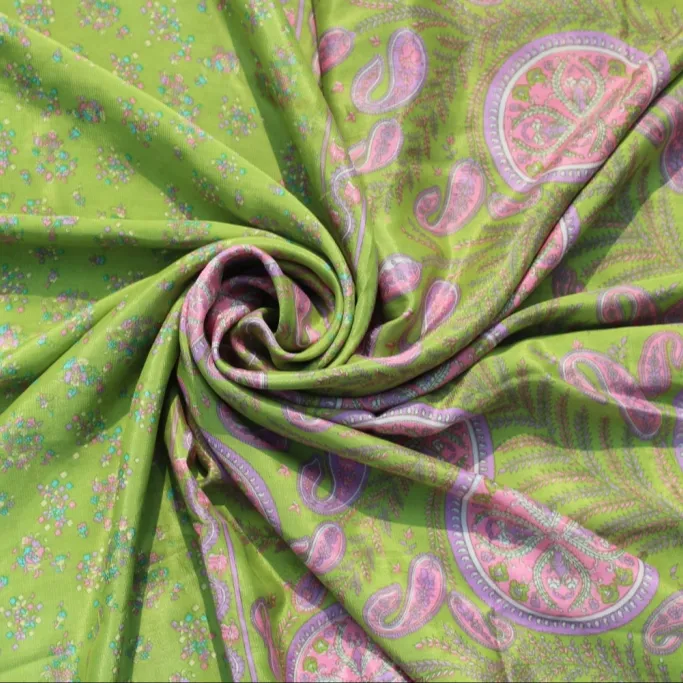 India desainer Saree campuran Vintage sutra Sari Saree untuk pakaian wanita
