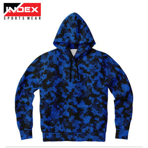 Sweats à capuche zippés à capuche avec cordon de serrage réglable et impression numérique camouflage pour hommes avec logos personnalisés - Product Image 4