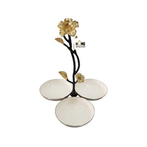 Bol en métal Chip and Dip Bol de décoration de table ronde élégante Meilleure vente Bol de nourriture de luxe rond de grande taille à un prix abordable - Product Image 5