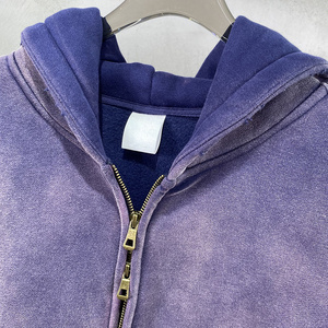Sudaderas con capucha con cremallera Unisex de tela polar de alta calidad, ropa informal deportiva informal con bolsillos dobles con cremallera de gran tamaño de 360G - Product Image 4