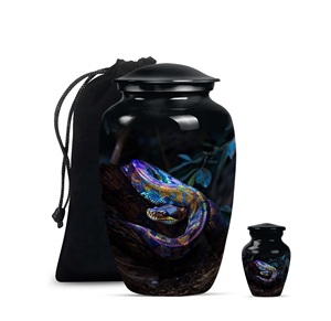 Urna de cremación con diseño de serpiente, gran cremación conmemorativa para cenizas humanas, urnas funerarias para bosque, urna negra, tamaño personalizado - Product Image 5