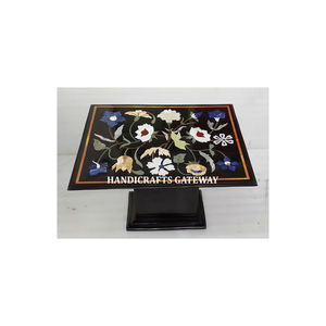 Dessus de table populaire de conception étonnante faite à la main exclusive de marbre noir avec le dessus de table durable extérieur brillant pour l'hôtel et le restaurant - Product Image 1