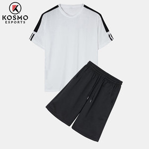 <b>Men's</b> Summer <b>Short</b> Sleeve <b>Top</b> <b>and</b> <b>Shorts</b> <b>Set</b> Quick Drying 100% Cotton Terry Fabric - Product Image 3